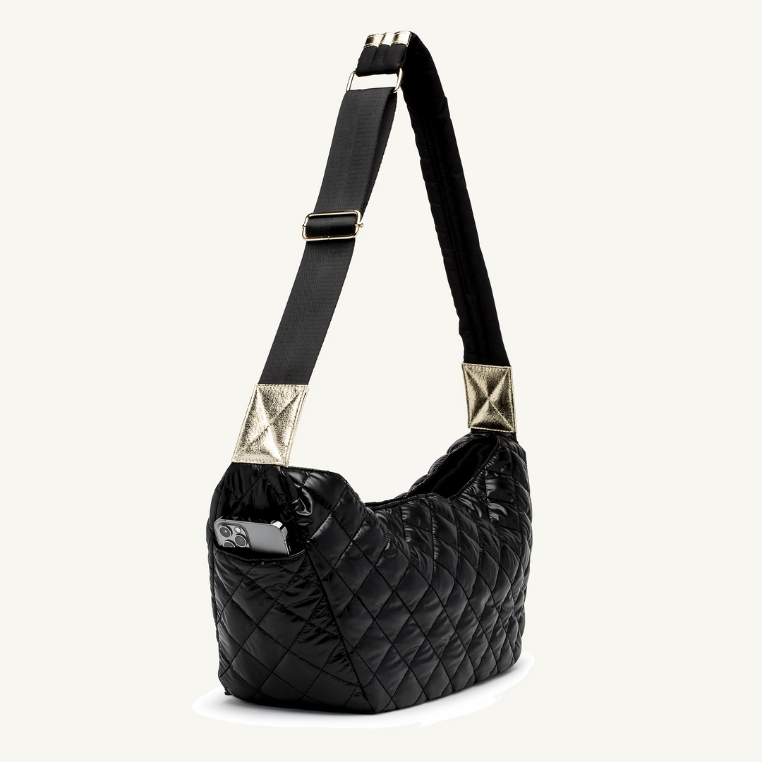 Black Quilted Dog Bag Wicked Monkey