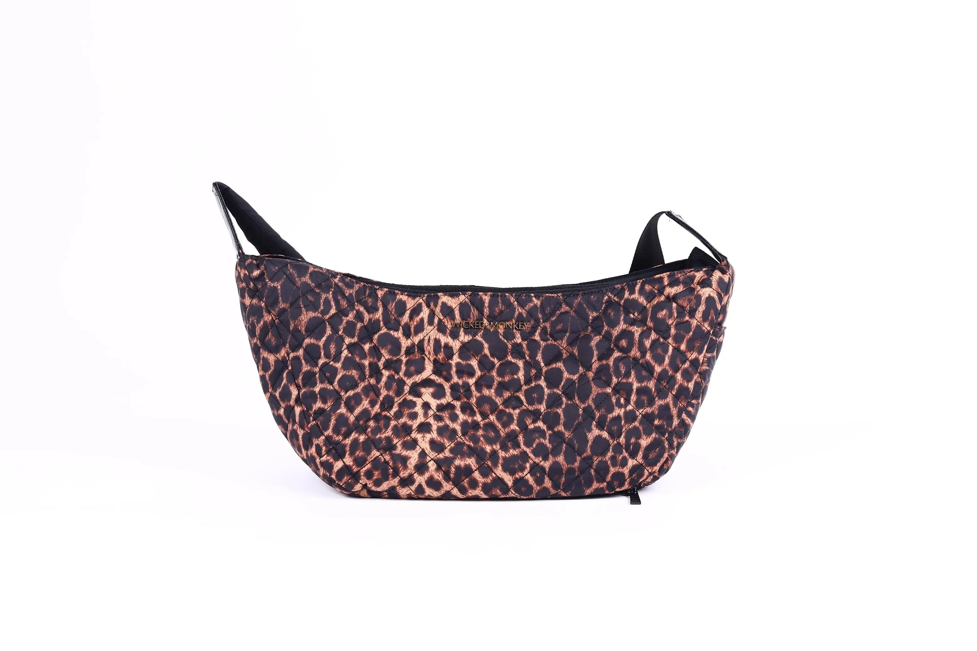 Stylish and Comfortable Leopard Print Quilted Dog Sling